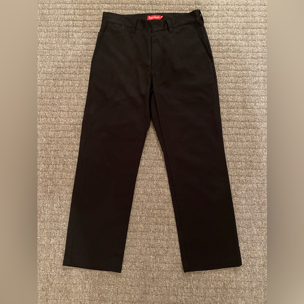 Black Supreme chino pants, size 30/30